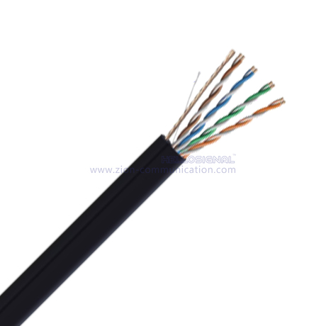 U/UTP CAT 5E 4PR 24AWG PVC CMR with Messenger Ethernet Network Cable ...