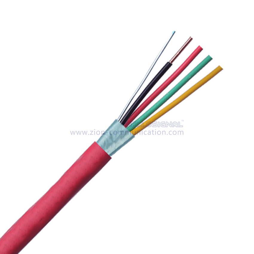 500' 16/4 Shielded FPLR Riser Fire Alarm Cable 16 AWG 4 Conductor Solid Wire