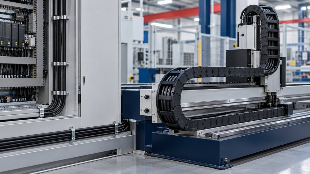Flexible cable and continuous-flex cable in contrasting industrial motion applications